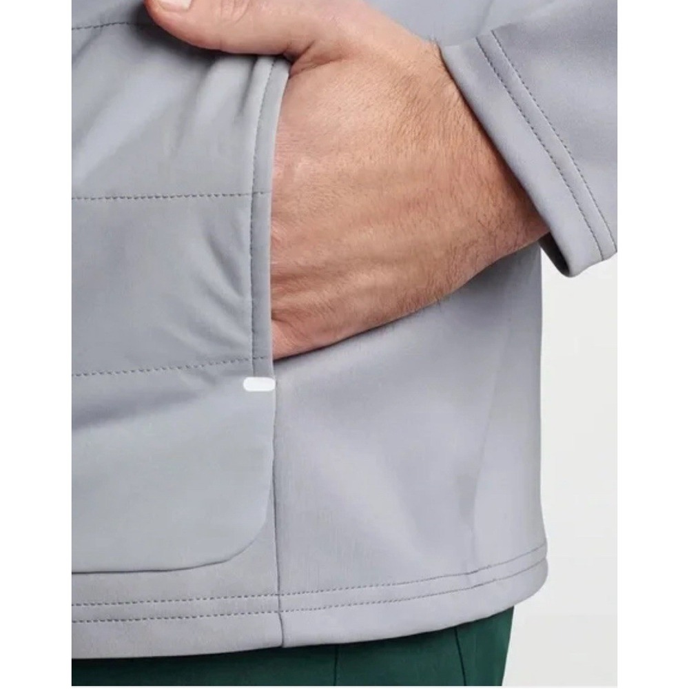 NWT Peter Millar Bond Elite Crewneck Golf Pullover Gale Gray Men's XL - Picture 3 of 13